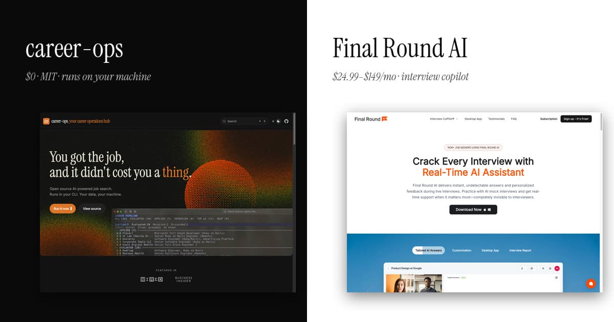 career-ops vs Final Round AI