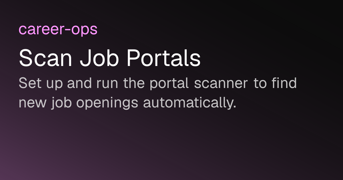 Scan Job Portals